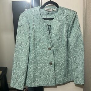 Alfred Dunner Faux Snakeskin Metallic Jacket